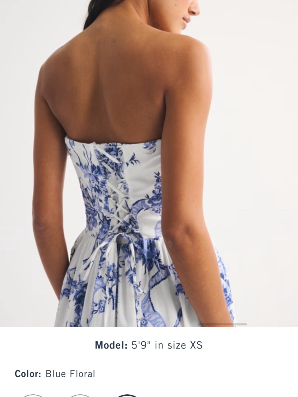 Women’s Abercrombie and Fitch blue floral dress - Picture 11 of 12